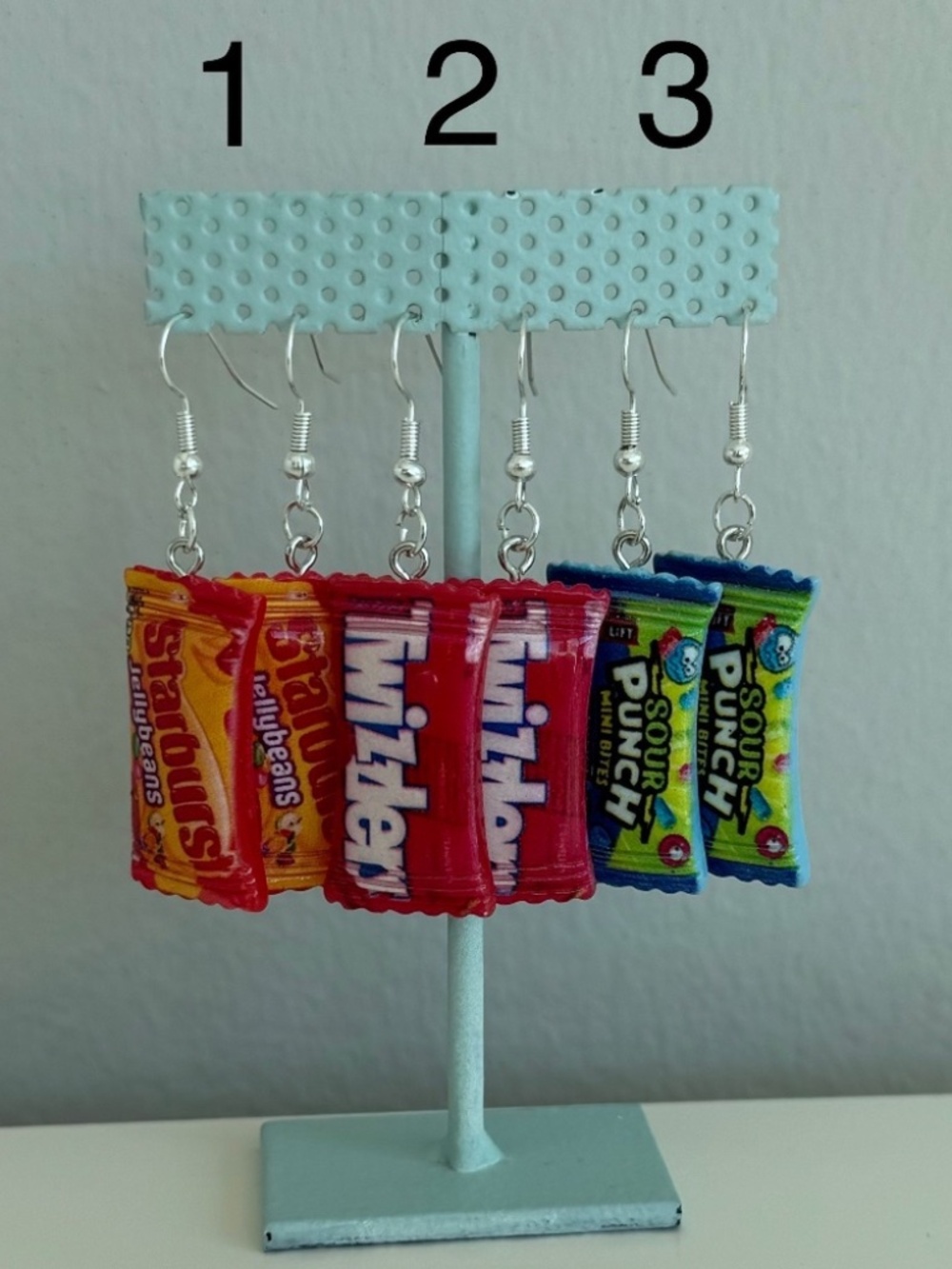 Candy Wrapper Drop Dangle Earrings | Fun Novelty Statement Jewelry